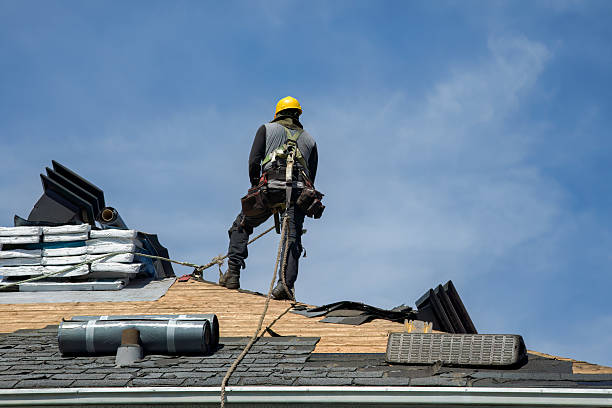 Professional Gutter Installation technician working in Humboldt, TN